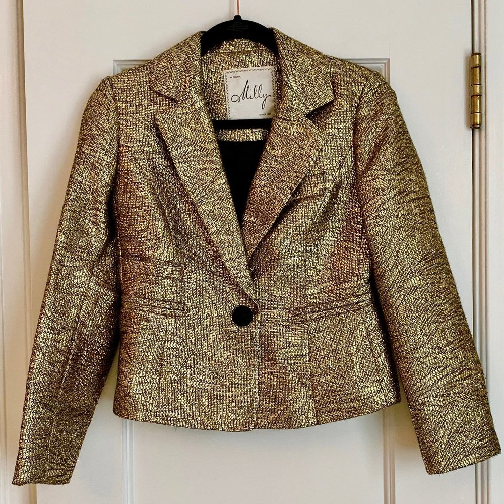Milly of New York Gold Blazer Size 2